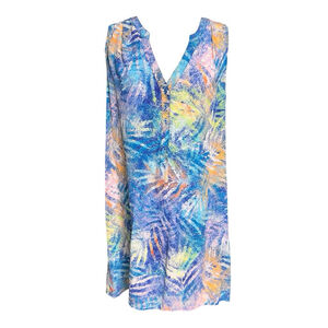 NWOT Tori Richard Honolulu 100% Silk Hawaiian Shift Dress Sleeveless SZ 8 Resort